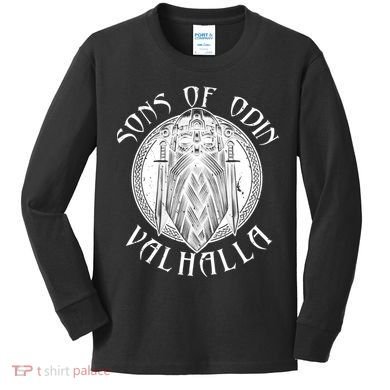 Son Of Odin Valhalla Kids Long Sleeve Shirt