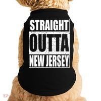 Straight Outta New Jersey Patriotic New Jersey State Doggie Tank thumb 0