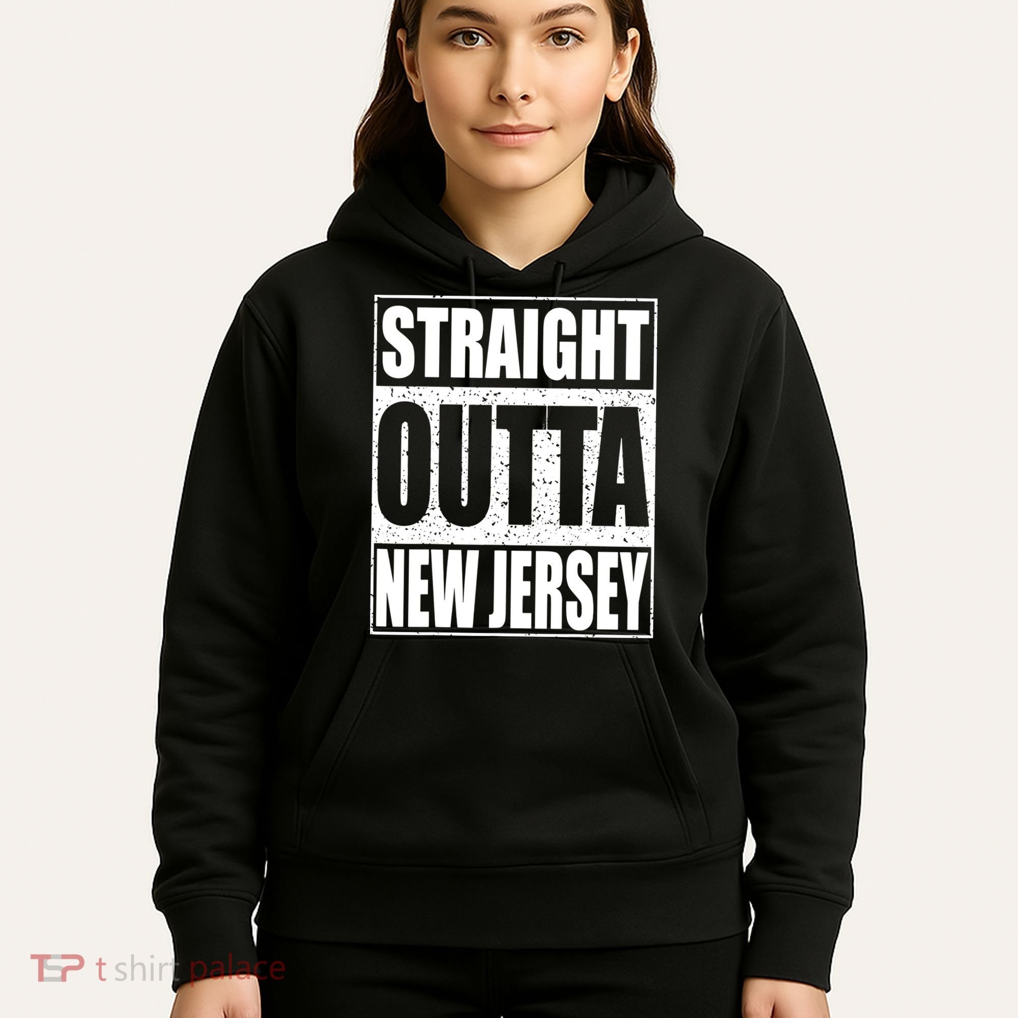 Straight Outta New Jersey Patriotic New Jersey State Hoodie