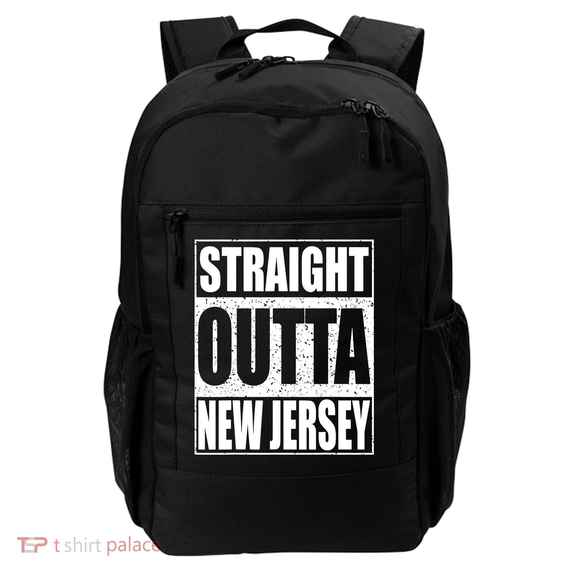 Straight Outta New Jersey Patriotic New Jersey State Backpack
