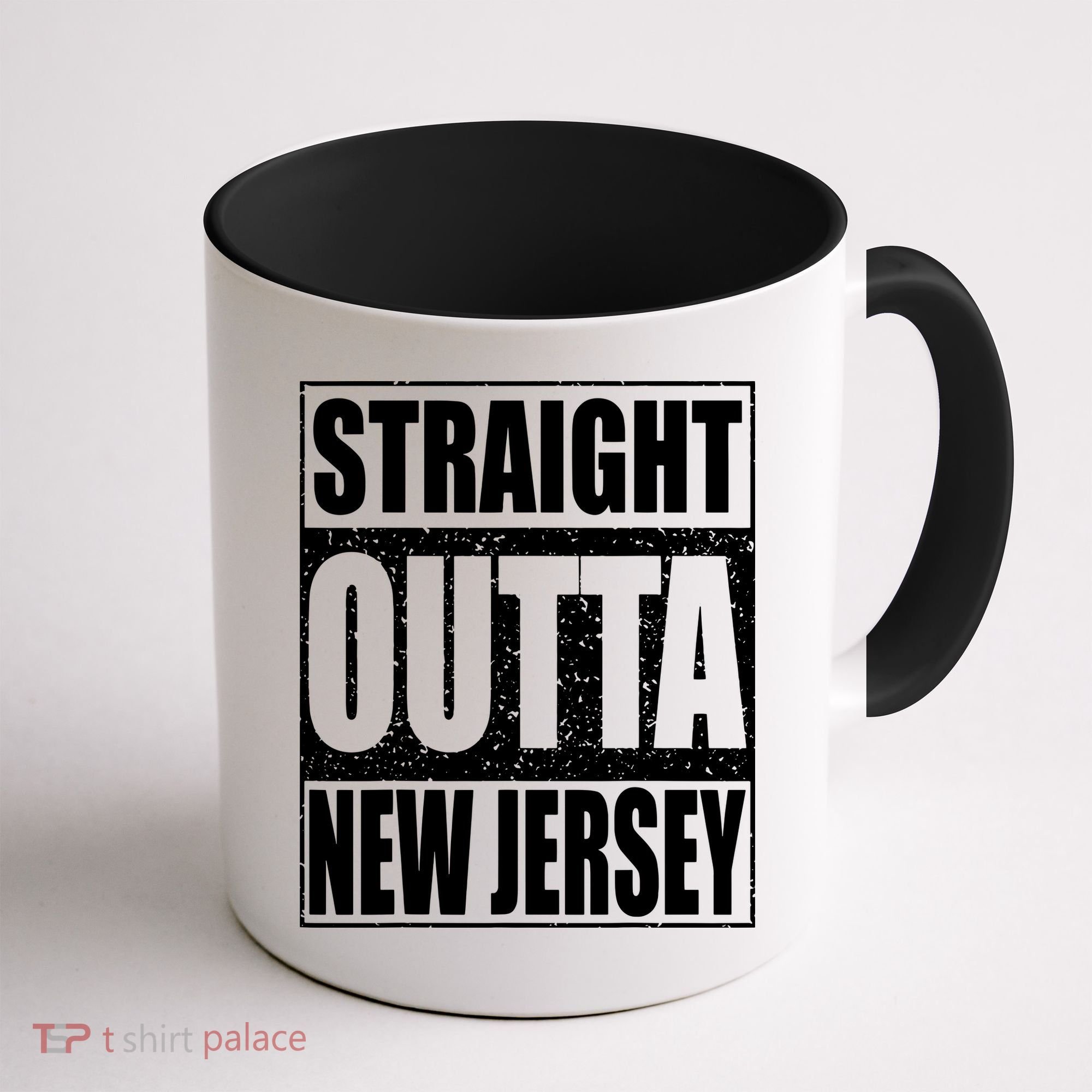 Straight Outta New Jersey Patriotic New Jersey State Coffee Mug