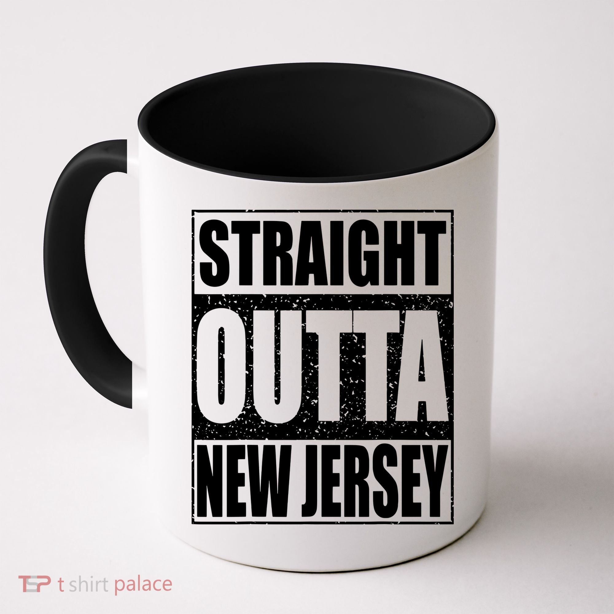 Straight Outta New Jersey Patriotic New Jersey State Coffee Mug