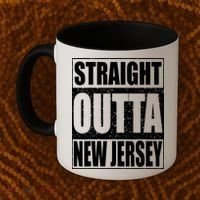 Straight Outta New Jersey Patriotic New Jersey State Coffee Mug thumb 2