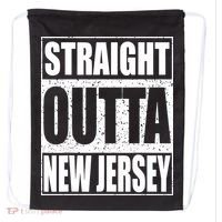 Straight Outta New Jersey Patriotic New Jersey State Drawstring Bag thumb 0