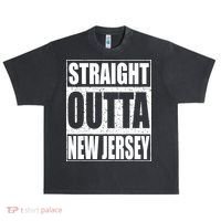 Straight Outta New Jersey Patriotic New Jersey State Urban Oversized Heavyweight T-Shirt thumb 0
