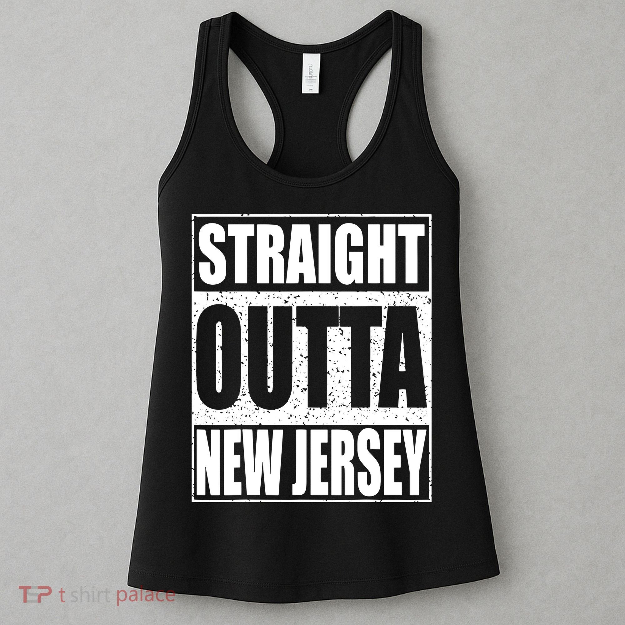 Straight Outta New Jersey Patriotic New Jersey State Women's Tank Top