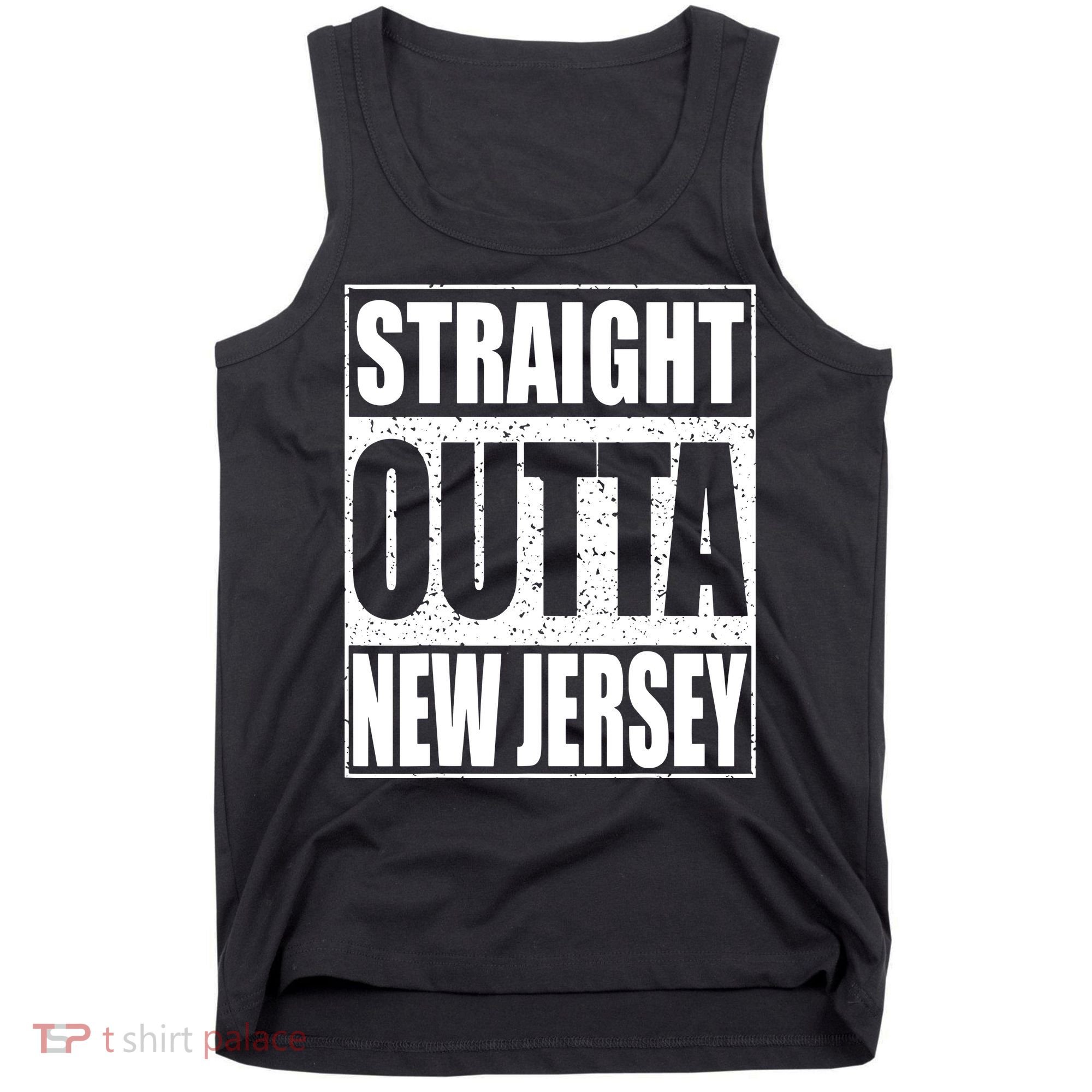 Straight Outta New Jersey Patriotic New Jersey State Tank Top