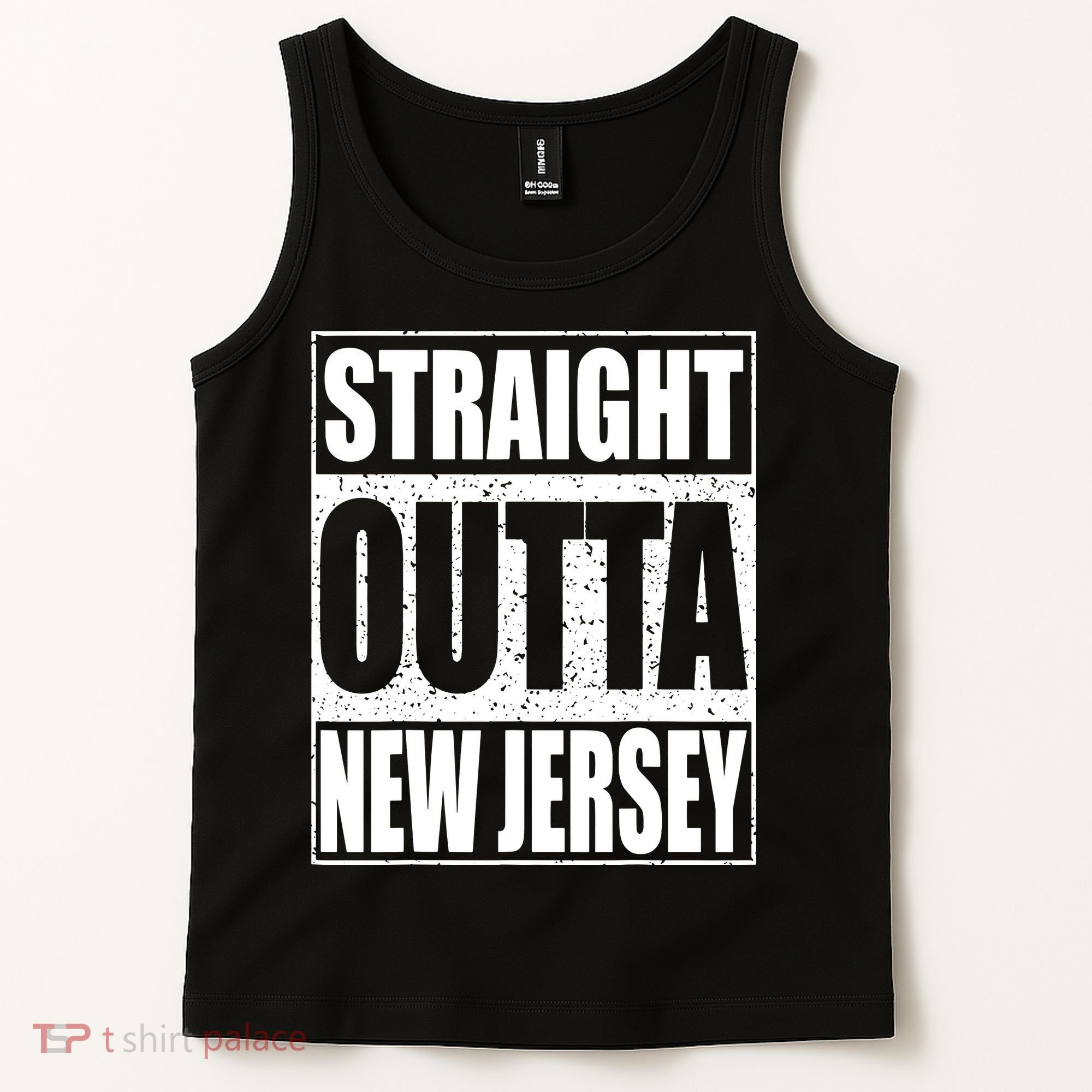 Straight Outta New Jersey Patriotic New Jersey State Tank Top