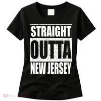 Straight Outta New Jersey Patriotic New Jersey State Women's T-Shirt thumb 0
