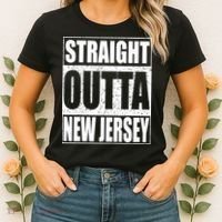 Straight Outta New Jersey Patriotic New Jersey State Women's T-Shirt thumb 2