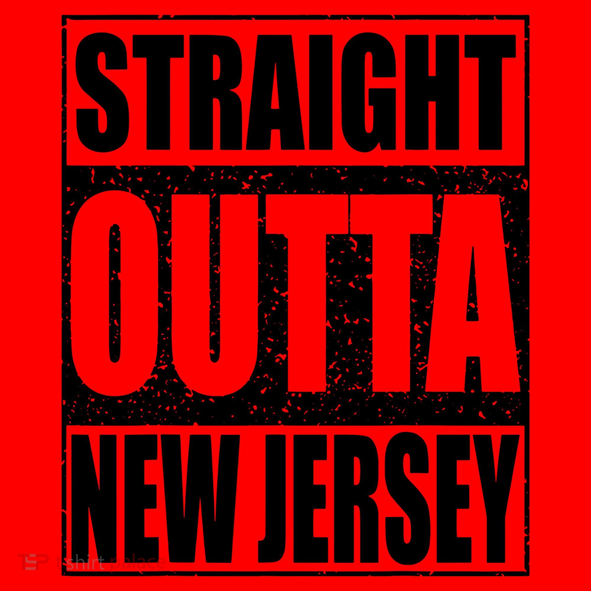 Straight Outta New Jersey Patriotic New Jersey State Santa Hat