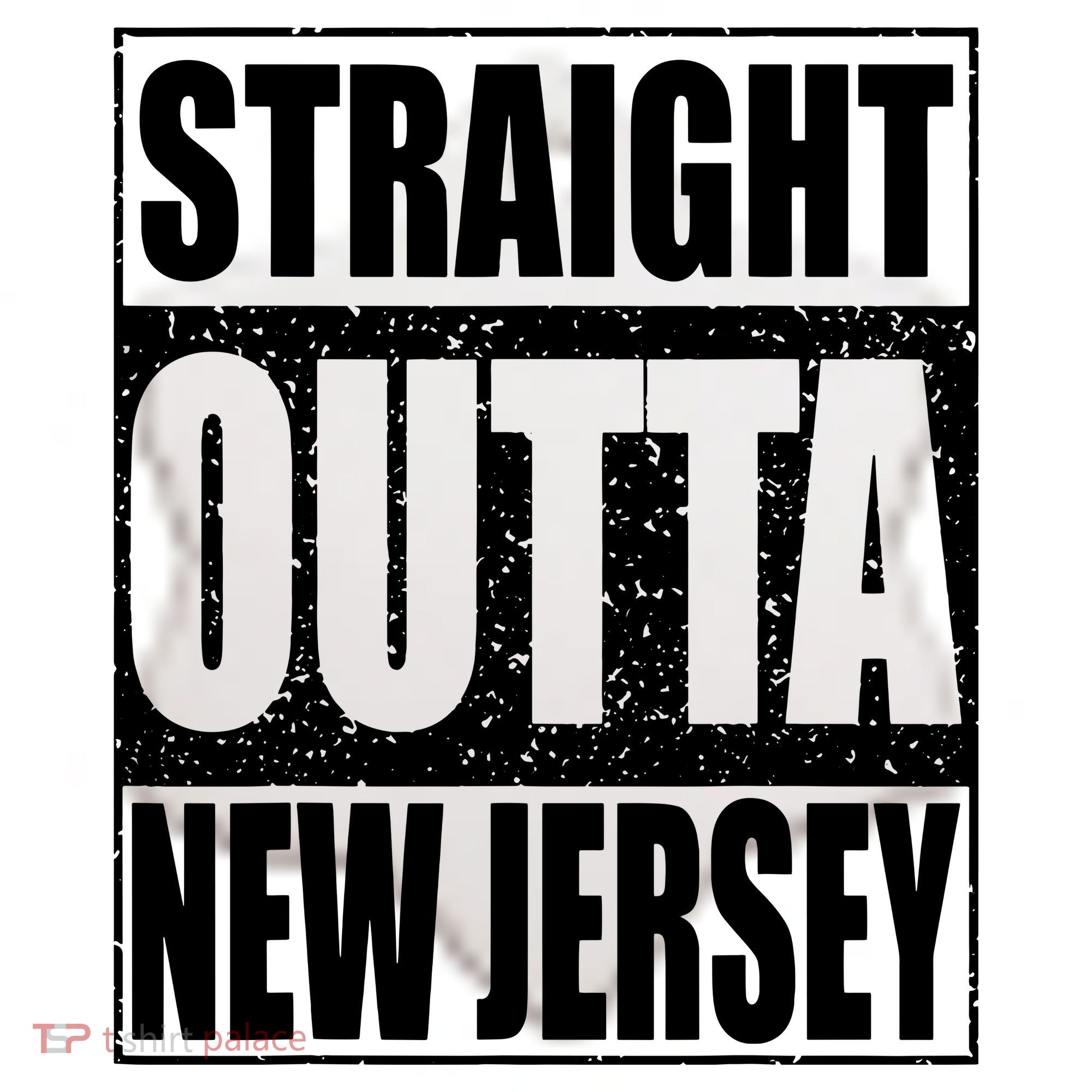 Straight Outta New Jersey Patriotic New Jersey State Ceramic Ornament