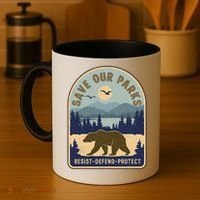 Save Our National Parks Defund Doge Parks Not Profits Coffee Mug thumb 4