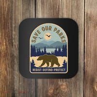 Save Our National Parks Defund Doge Parks Not Profits Coaster thumb 0