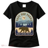 Save Our National Parks Defund Doge Parks Not Profits Women's T-Shirt thumb 0