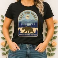 Save Our National Parks Defund Doge Parks Not Profits Women's T-Shirt thumb 2