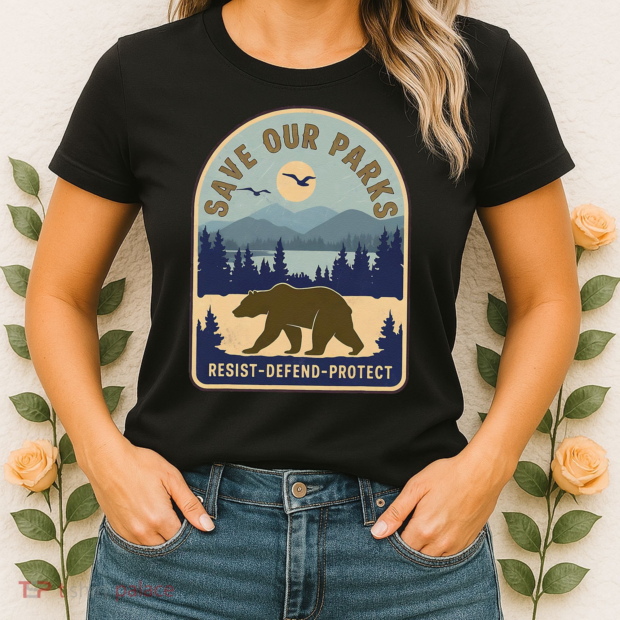 Save Our National Parks Defund Doge Parks Not Profits Women's T-Shirt
