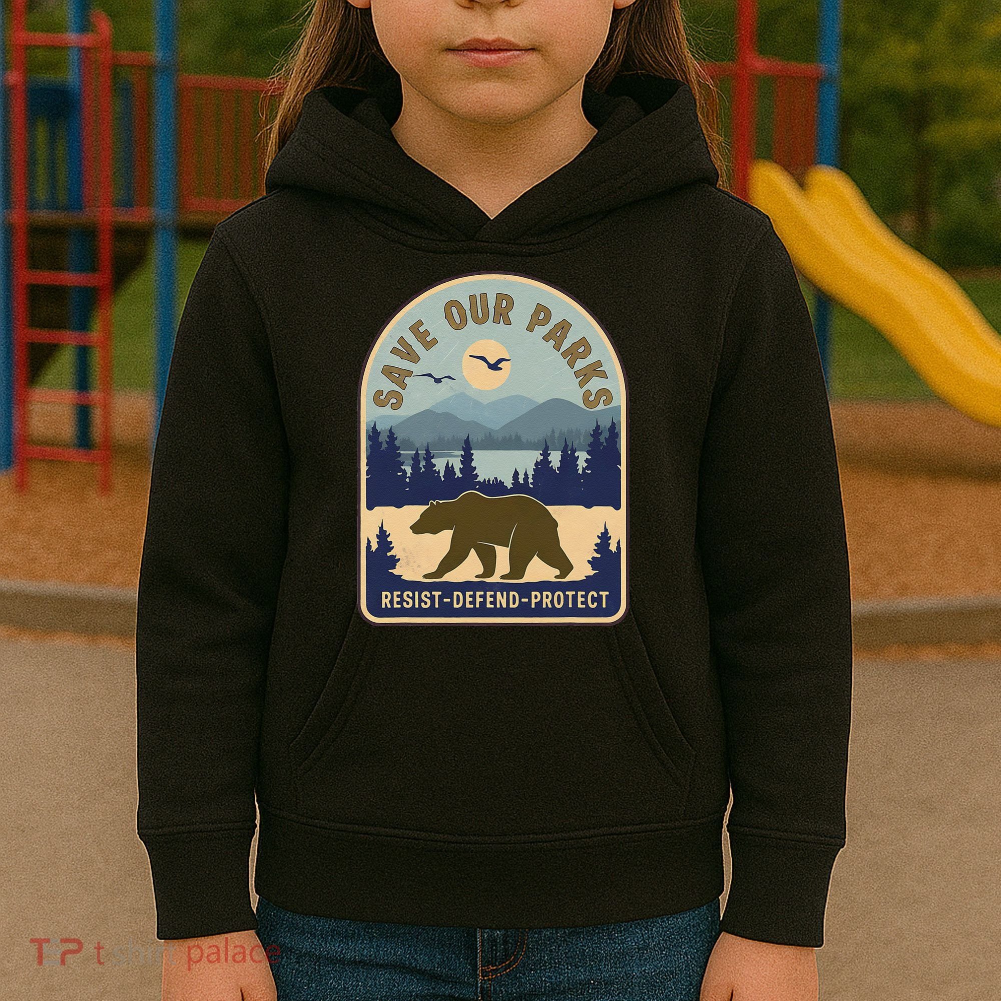 Save Our National Parks Defund Doge Parks Not Profits Kids Hoodie