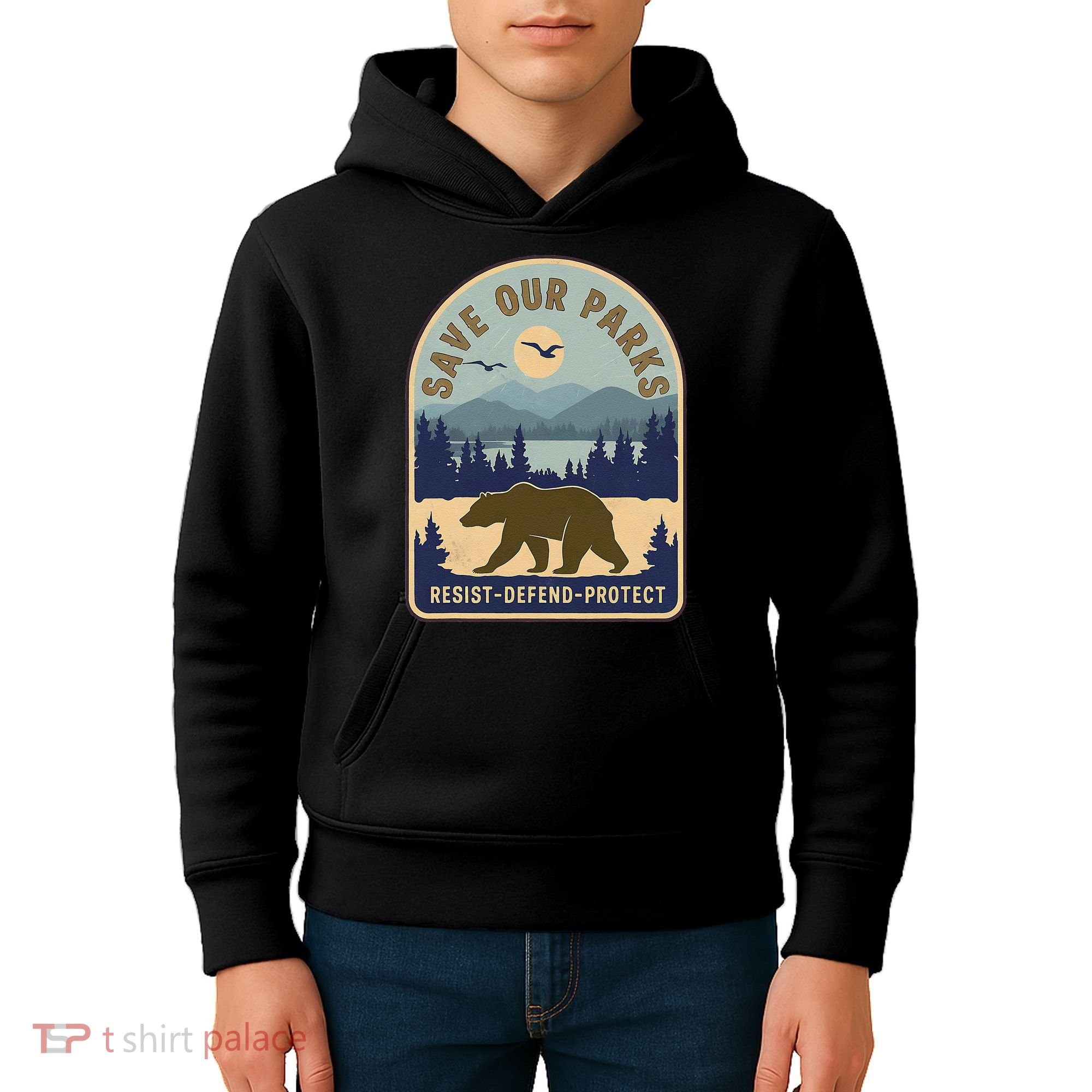 Save Our National Parks Defund Doge Parks Not Profits Kids Hoodie