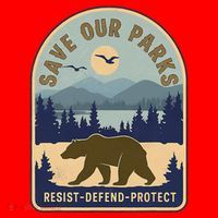 Save Our National Parks Defund Doge Parks Not Profits Santa Hat thumb 1