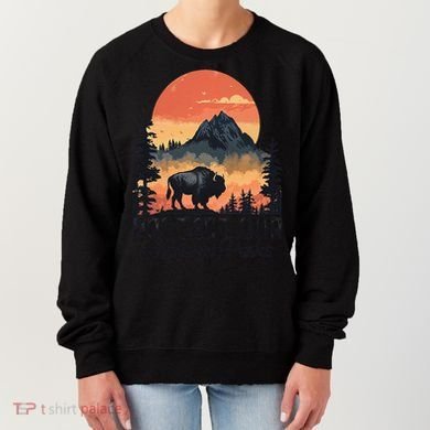 Save Our National Parks Resist Service Bison Buffalo Women's Sweatshirt