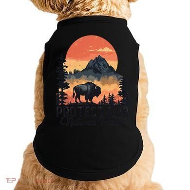 Save Our National Parks Resist Service Bison Buffalo Doggie Tank