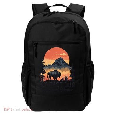 Save Our National Parks Resist Service Bison Buffalo Backpack