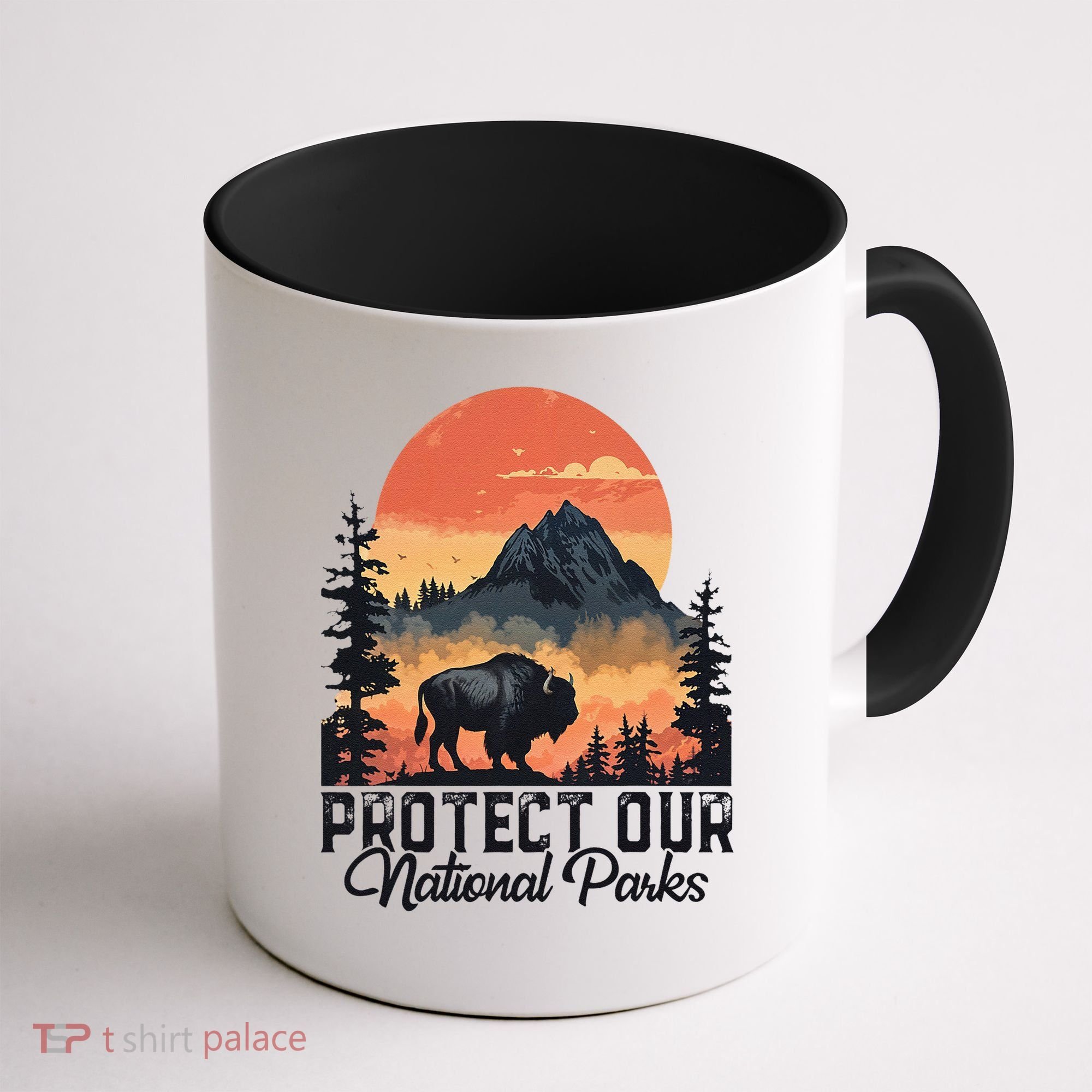 Save Our National Parks Resist Service Bison Buffalo Coffee Mug