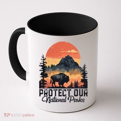 Save Our National Parks Resist Service Bison Buffalo Coffee Mug