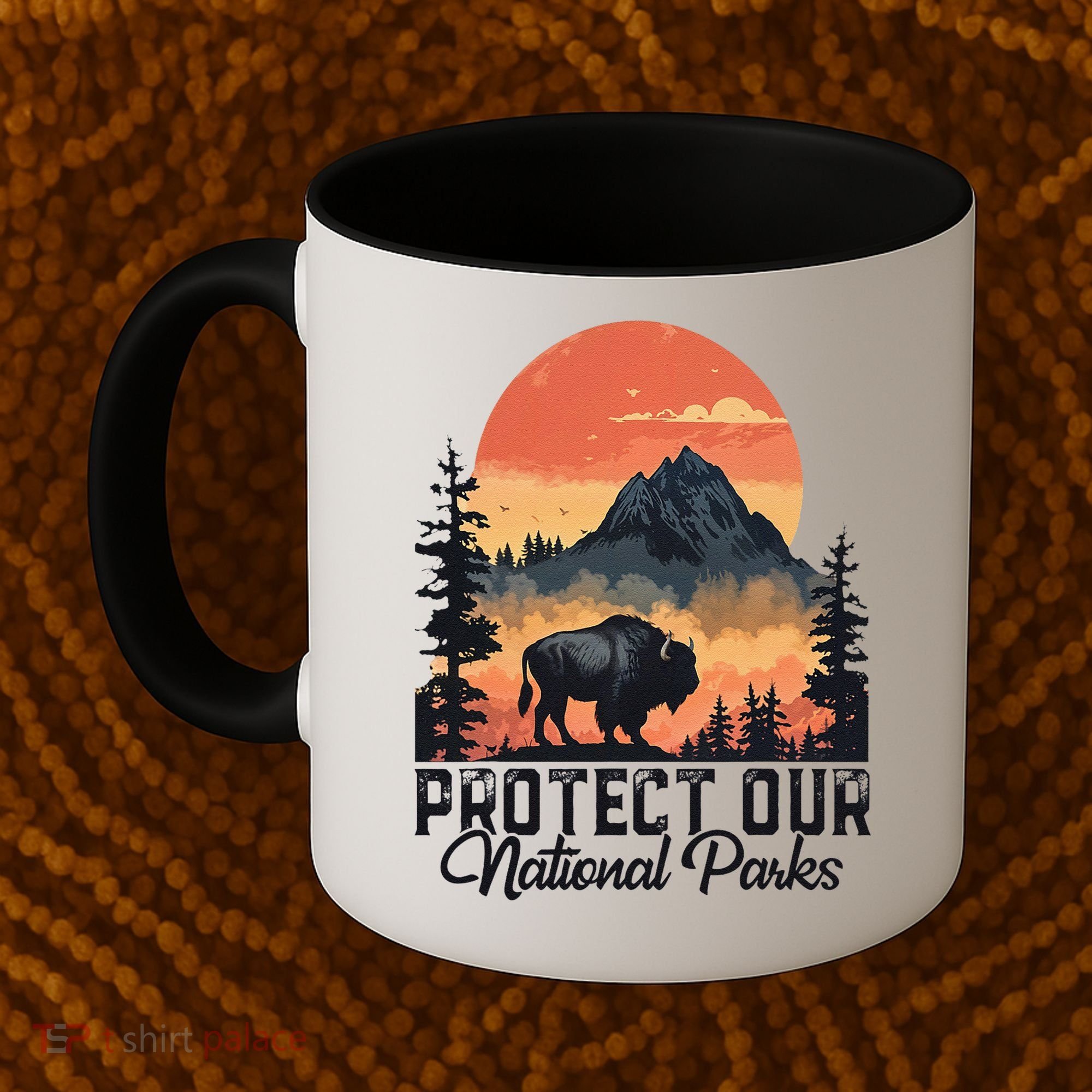 Save Our National Parks Resist Service Bison Buffalo Coffee Mug
