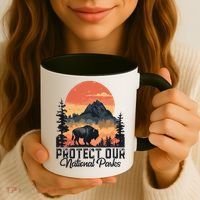 Save Our National Parks Resist Service Bison Buffalo Coffee Mug thumb 3