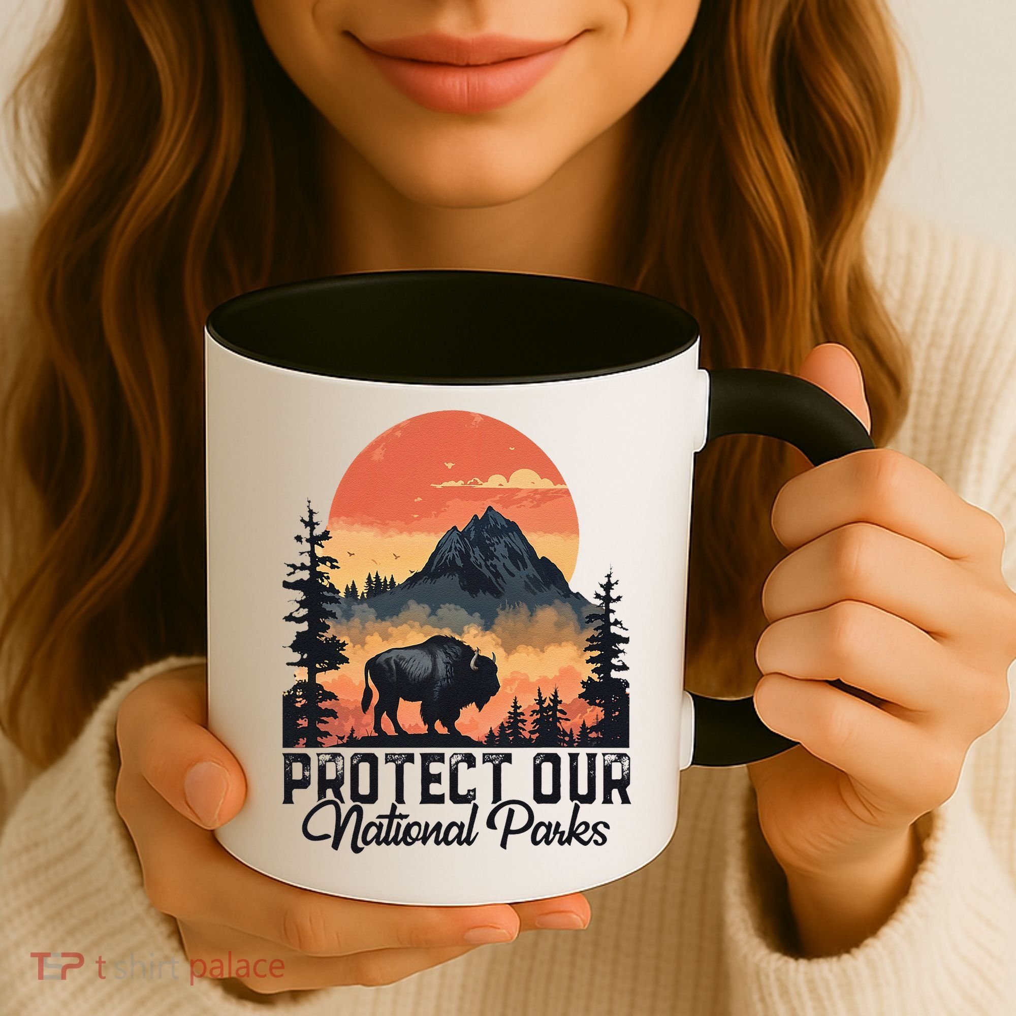 Save Our National Parks Resist Service Bison Buffalo Coffee Mug