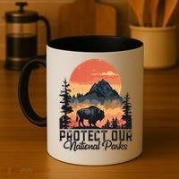 Save Our National Parks Resist Service Bison Buffalo Coffee Mug thumb 4