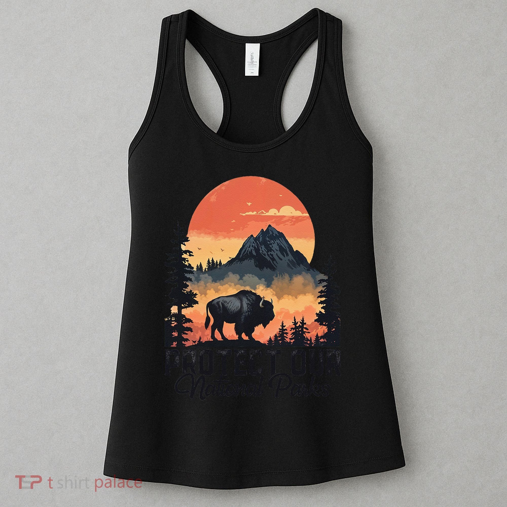 Save Our National Parks Resist Service Bison Buffalo Women's Tank Top