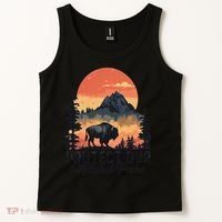 Save Our National Parks Resist Service Bison Buffalo Tank Top thumb 2
