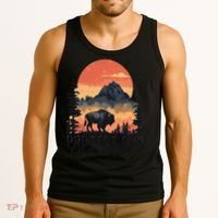 Save Our National Parks Resist Service Bison Buffalo Tank Top thumb 3