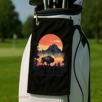 Save Our National Parks Resist Service Bison Buffalo Golf Towel thumb 2
