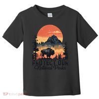 Save Our National Parks Resist Service Bison Buffalo Toddler T-Shirt thumb 0