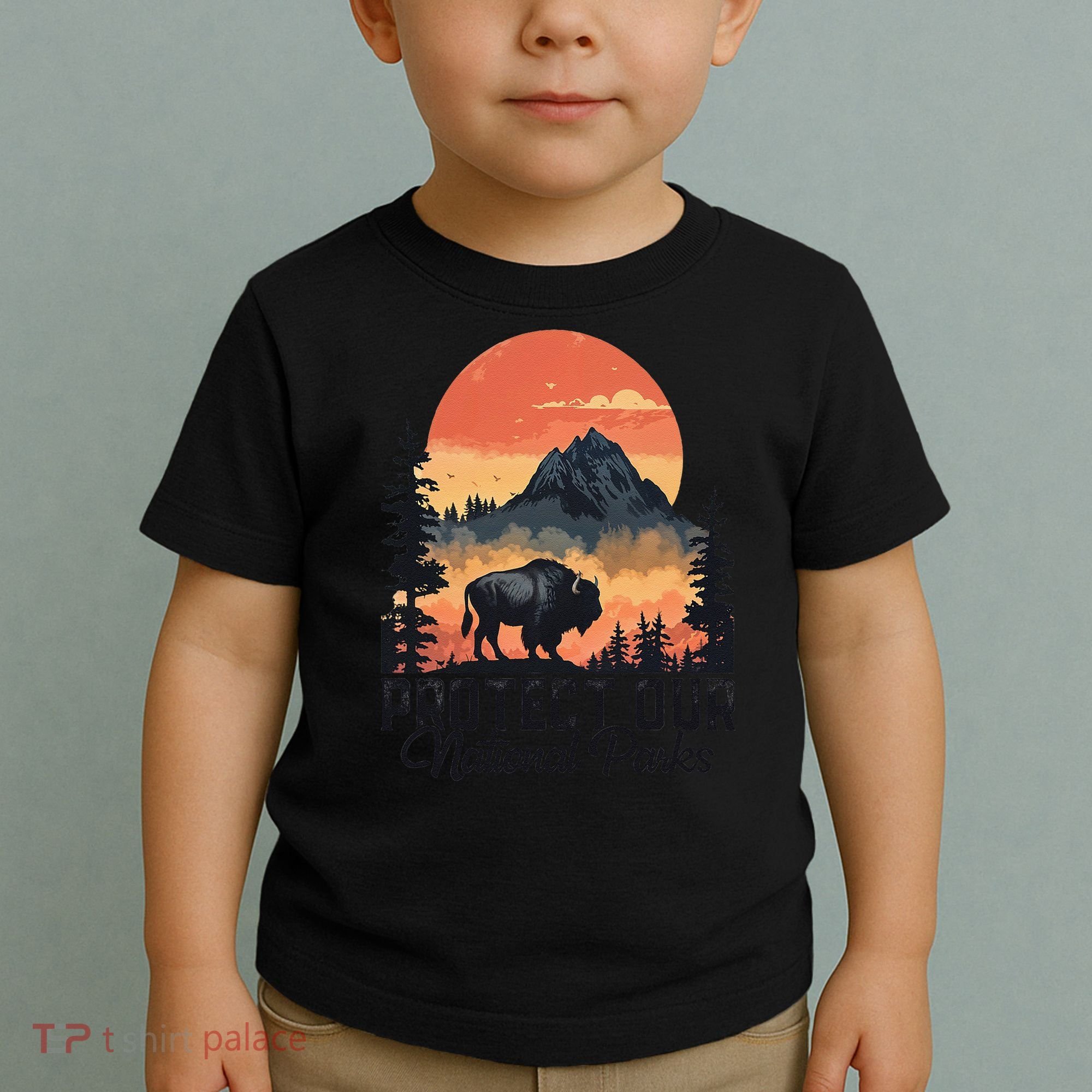 Save Our National Parks Resist Service Bison Buffalo Toddler T-Shirt