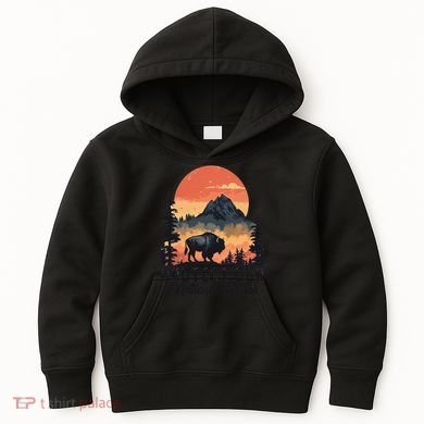 Save Our National Parks Resist Service Bison Buffalo Kids Hoodie