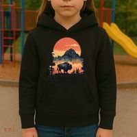 Save Our National Parks Resist Service Bison Buffalo Kids Hoodie thumb 3