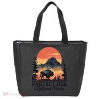 Save Our National Parks Resist Service Bison Buffalo Tote Bag thumb 0