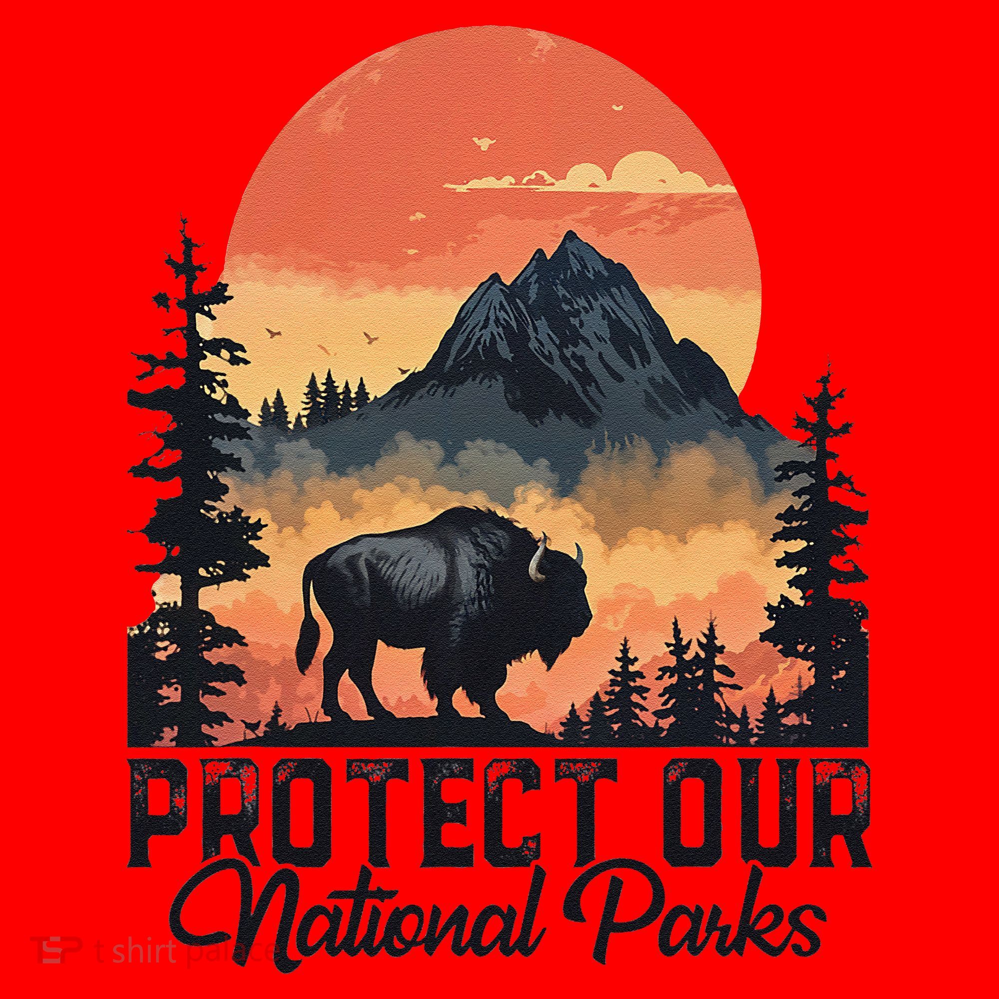 Save Our National Parks Resist Service Bison Buffalo Santa Hat