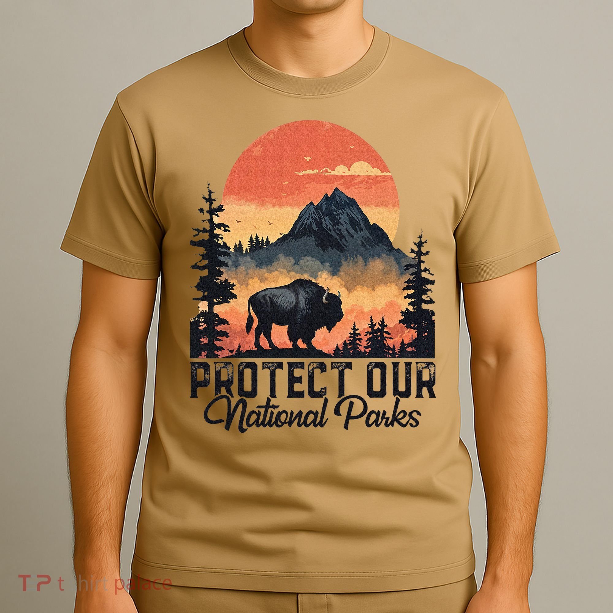 Save Our National Parks Resist Service Bison Buffalo T-Shirt