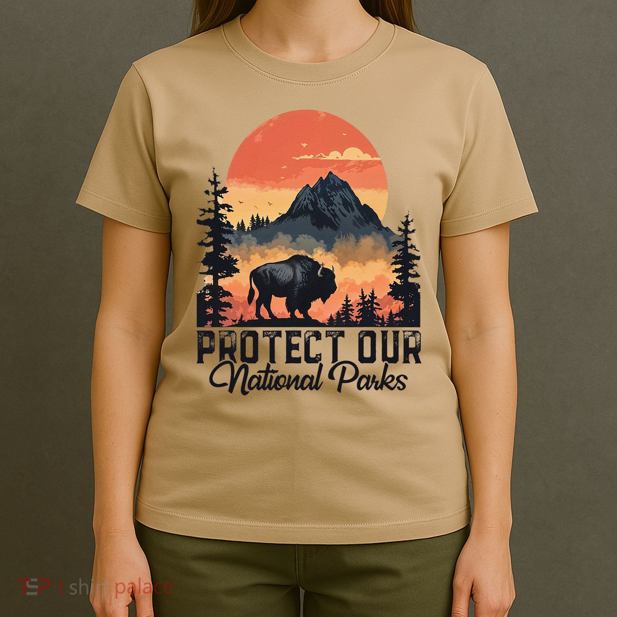 Save Our National Parks Resist Service Bison Buffalo T-Shirt