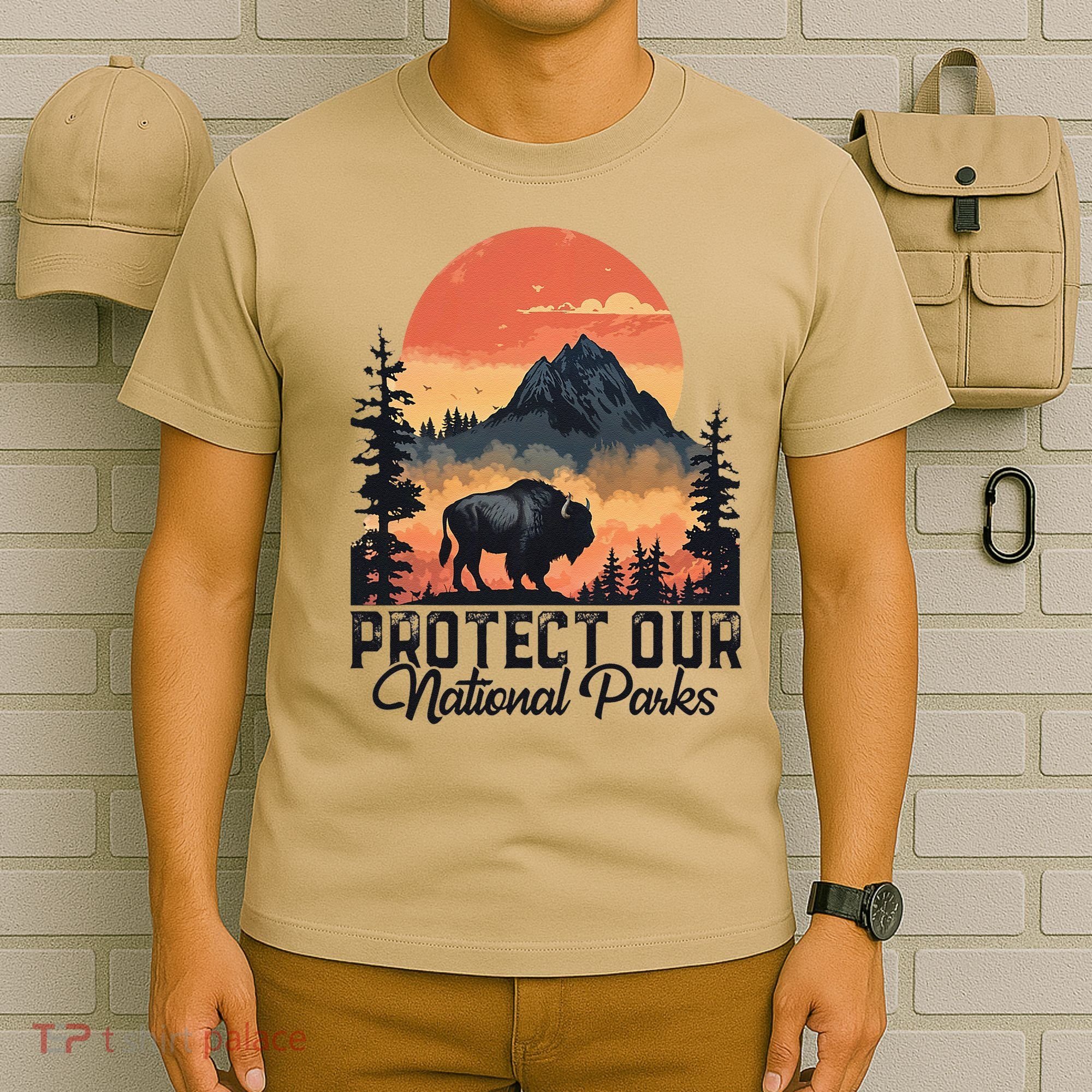 Save Our National Parks Resist Service Bison Buffalo T-Shirt