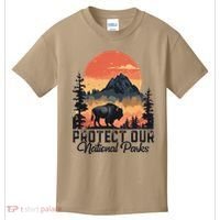 Save Our National Parks Resist Service Bison Buffalo Kids T-Shirt thumb 0