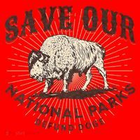 Save Our National Parks Defund DOGE Resist Bison ALT US Santa Hat thumb 1