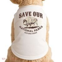 Save Our National Parks Defund DOGE Resist Bison ALT US Doggie Tank thumb 0