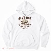 Save Our National Parks Defund DOGE Resist Bison ALT US Hoodie thumb 0